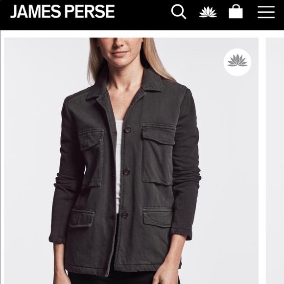 james perse mixed media surplus jacket